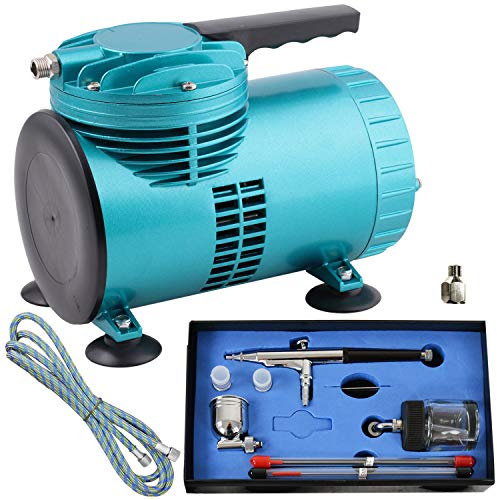 Airbrush Kompressor Set für Wandtattoo Home Decor inkl. leistungsstarken Kompressor Decor Design, Airbrush Set mit Airbrush-Pistole, Schlauch - das ideale Airbrush-Set für Hobby DIY