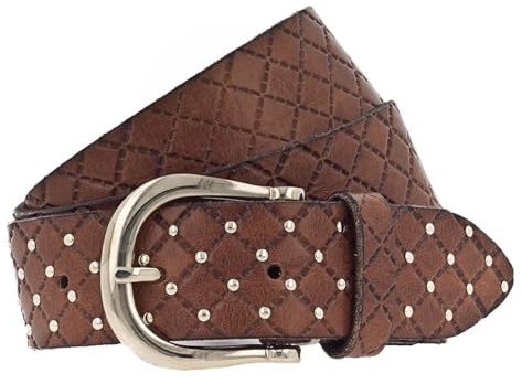 B.Belt Lina Gold Nietengürtel Leder