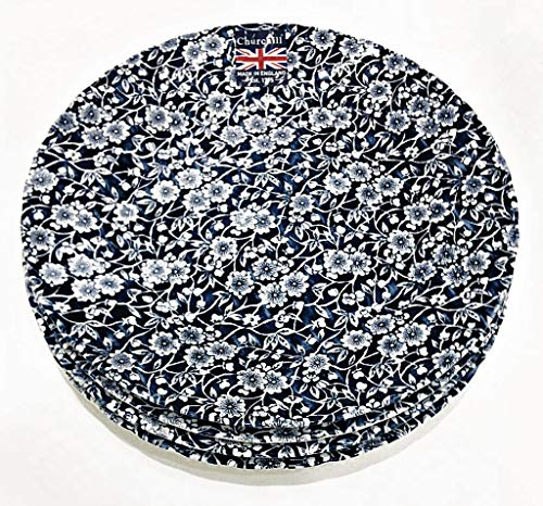 Royal Wessex by Churchill Victorian Calico Floral Dinner Plates - Set of 4 | Made in England
