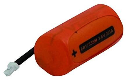 ISEO Ersatz Batterie für Libra Schließzylinder der 1. Generation, Hochleistungs-Lithium Batterie mit Verbindungskabel, Größe 2/3A, 3,6 V DC