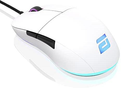 ENDGAME GEAR XM1 RGB Gaming Maus Optischer PWM3389 Sensor - 50:16.000 DPI-5 Tasten GM 4.0-60M - Switches 1 ms Taster Reaktionszeit – USB Ergonomische Leichte Maus 82g - Weiß