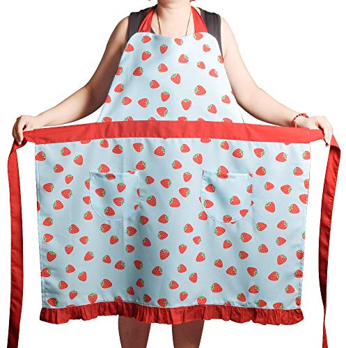 Love Potato Schürzen für Damen und Mädchen, Übergröße, verstellbare Küchenschürze mit 2 Taschen und extra langen Bändern, 86,4 x 91,4 cm