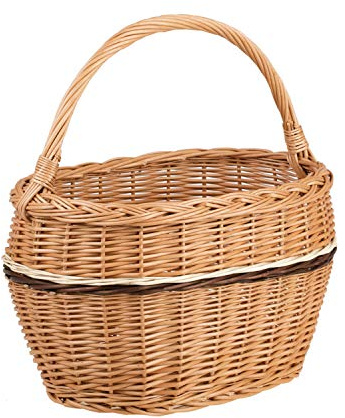 e-wicker24 Alles aus Weide shoppingkorg, vide, flätad korg med handtag, förvaringskorg, lätt picknickkorg, presentkorg, tom vintage, resväska, korg, förvaring, shoppingkorg, flätad