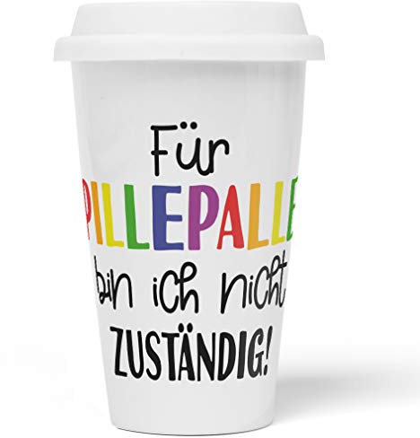 JUNIWORDS To-Go Becher mit Deckel, Für Pillepalle bin ich nicht zuständig! (1000425)