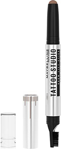 Maybelline TattooStudio Brow Lift Stick Makeup with Tinted Wax Conditioning Complex, Soft Brown, 1 Count