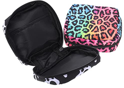 MILISTEN Binden Aufbewahrung 2 STüCKE Menstruation Pad Bag Leoparden Gedruckt Sanit?rserviette Tasche Nursing Pad Holder Aufbewahrungstasche Tampons Sammeln Organizer Für M? Mini Aufbewahrungsbeutel