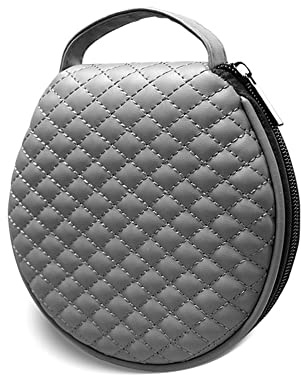 Uposao Sac De Rangement CD en Cuir PU Couleur Unie Ronde Disque de Stockage CD/DVD Portable Couvercle 20 Disques Pochette à Glissière Étanche Stockage Oraganizer pour Voyages Domicile Voiture