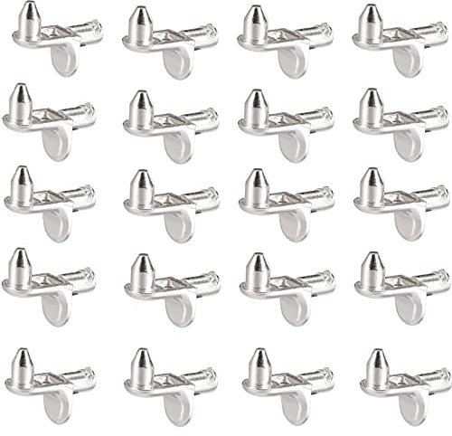 VIEVRE 20 Stück Einlegeboden Halter, Regalbodenträger L Form, Bodenträger 5 mm, Halter für Einlegeböden, für Küchenschrank, Bücherregal, Schrank, Möbelschrank