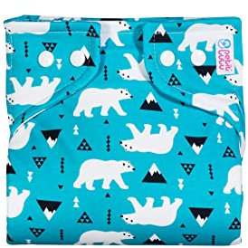Petit Lulu Spreizhöschen für breites Wickeln//Spreizwindelhosen/Größe S (3-6 kg)/ Druckknöpfe (Polar Bears)