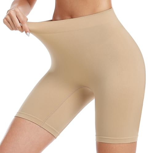 YUTYTH Anti Chafing Shorts Women Boxers Underwear Legging Shorts Summer Seamless Underwear Ladies Briefs for Under Dress 1-Pack Nude-3XL
