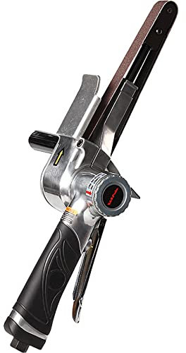JORAsa Handpneumatischer Bandschleifer, pneumatischer Bandschleifer, 20 x 520 mm Bandgröße, kleine handgehaltene Metallschleifmaschine für Holzhandwerk, Metallsteinschleifen