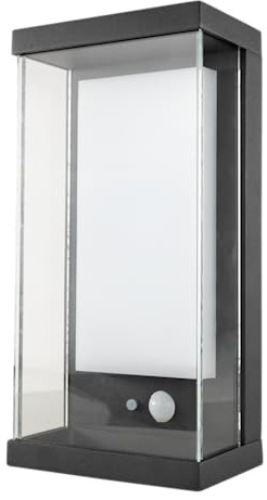 REV LUMUS 150 Solarleuchte Garten, Außenlampe mit Bewegungsmelder, Wandleuchte aussen, 150lm, 3000K, 2W, IP65, schwarz
