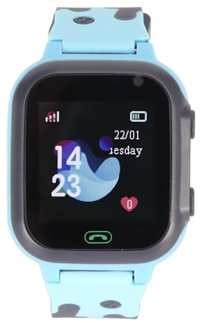 Spiel Smartwatch für Kinder, wasserdichte Touchscreen 2G GSM Handy Smartwatch, mit LBS Standort, Sprachanruf, SOS, Klassenmodus, für 4–12 Jahre (Blau)
