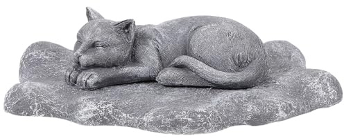 COHEALI Pierre Du Souvenir Du Chat Décor Pierre Tombale Chat Mémorial De Chien Figurine De Chat Endormi Pierres Tombales De Chien Statue Tombe De Chat Commémorer Résine Chien En Plein Air