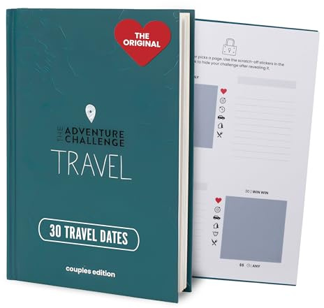 The Adventure Challenge Travel Edition, 30 divertenti ed emozionanti esperienze gratta e vinci per migliorare il tuo viaggio, avventura e libro di viaggio per coppie, anniversario o regalo di nozze