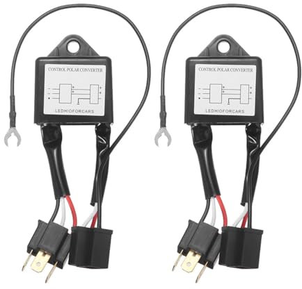 CGEAMDY 2 Pack Universal H4 LED Negative Polarity Converter Switch, H4 Headlight Polarity Converter