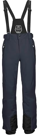 Killtec Enosh 30920-000 - Pantalones de esquí para Hombre con Tirantes Desmontables, protección de Bordes y paranieves, Talla L, Color Azul Marino