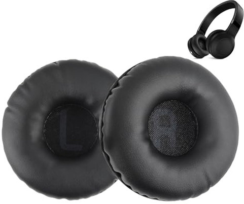 Cuscinetti per Cuffie con Diametro di 70mm,Padiglioni per Cuffie Imbottiti, Compatibili con Tune 500BT, WH-CH500/CH510 e Altri Modelli. Ricambio in Pelle PU e Spugna. Nero