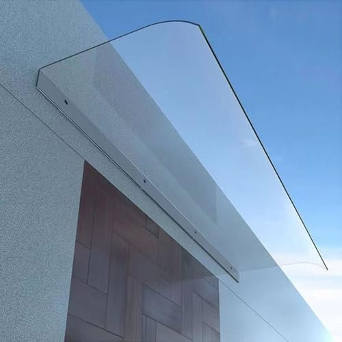 Auvent de Porte Auvent Fenêtre Pluie Neige Abri Avant Porche Ombre Extérieure Toit Terrasse Auvent de Porte, Polycarbonate Auvent(40x80cm)