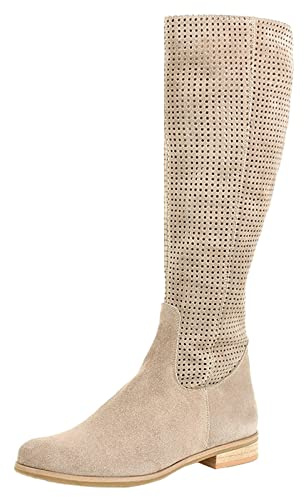 CXKOLD Stivaletti Donna Estivi Stivali Texani Donna Tacco Basso Stivaletti con Tacco Eleganti Stivali Estivi Traforati da sopra al Ginocchio, con Alto e Plateau