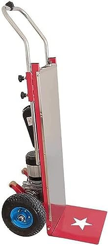 Carrello Saliscale Elettrico, Motore Brushless Da 850 W E Batteria Rimovibile 48 V/16 Ah, Capacità Di Carico 200 Kg, Slittino Per Sacco, Con Braccio Di Supporto A Forma Di S, Rosso,Red-48V/16AH