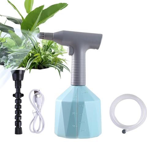 Flacon pulvérisateur pour , arrosoir automatique de 1 litre avec tuyau d'eau de 2,5 m de long, flacon pulvérisateur rechargeable, arrosoir, pulvérisateur à piles pour