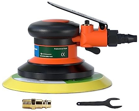 Ponceuse Meuleuse d'air de ponceuse orbitale pneumatique, outils pneumatiques excentriques de polissage/rectifieuse sous vide de 125 mm/150 mm avec des performances durables(6 In Sander)