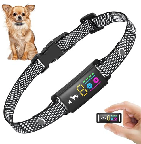 Anti Bark Collar for Dogs, No Shock Bark Collar, Beep & Vibration, 5 Adjustable Sensitivity, Rechargeable Dog Barking Collar, IP67 Waterproof - Bark Collars for Large Medium Small Dogs, Black