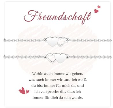MANVEN 2/3pcs Mutter Tochter Freundschaft Geschenk Geburtstag Mädchen Damen | Herz Armband aus 316L Edelstahl für Beste Freundin Mädchen Damen Muttertag Weihnachten Schulanfang