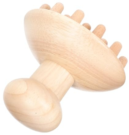 FRCOLOR Pettine Massaggiante in Legno di Faggio Massaggia Cuoio Capelluto, Massaggiatore Chioma per Uso Familiare e All'aperto, Delicato e Sicuro