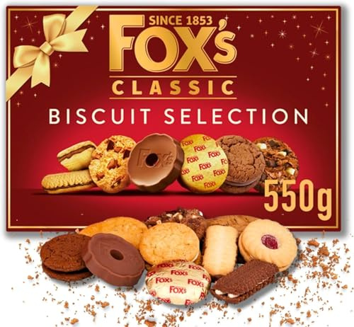 Fox's Fabulously Biscuit Selection Assortment Luxury Box, Perfect for Christmas Gifts, Cookies, Featuring Milk Chocolate Rounds, Viennese Fingers, Jam Creams (3 Boxes)