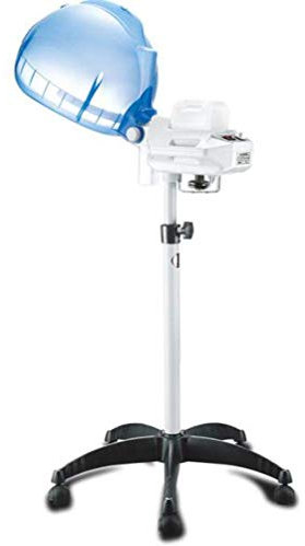 650w Debout Sèche-Cheveux et Cuiseur Vapeur Professionnel Processeur De Couleur De Cheveux Accélérateur Plaque Chauffante Salon De Coiffure Maison Coiffure Réglable Capuche avec Roues A/Bleu Times
