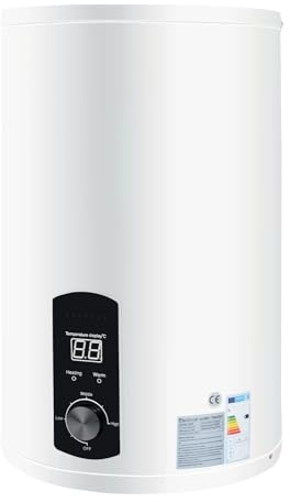 Elektrisk varmvattenbehållare 30 l, 2 000 W elektrisk tank vattenvärmare, varmvattenberedare, elektrisk vattenvärmare för kök, toaletter, frisörsalonger, badrum, husvagnar