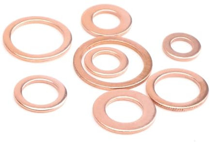 Rondelle d'étanchéité, rondelles en laiton rondelles rondes entretoise de rondelle d'étanchéité 20 pièces rondelle en cuivre massif cale anneau plat joints d'étanchéité joints d'étanchéité rondelles d