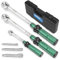 DISEN 6-tlg Drehmomentschlüssel-Set mit Präzisions Kalibrierung (1/2+3/8+1/4 Zoll) - Bidirektionaler Ratschenkopf, für Auto, Motorrad, Fahrrad - Mit Kalibrierzertifikat & Aufbewahrungskoffer