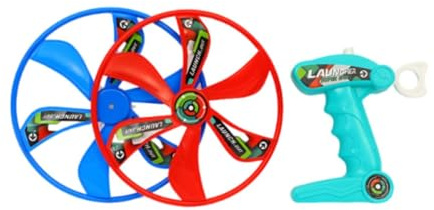 F Fityle Tire de la Cuerda del Disco Volador Juguete Funny Creative Manual de la Mano con Juguete al Aire Libre Ligero para niños de 4 a 8 niños