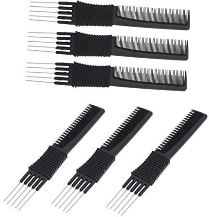 OUNONA Peine Para Cardar De Acero Inoxidable 6 Unidades Multifunción Profesional Para Cabello Adulto y Niños Uso Diario Cuidado y Peinado