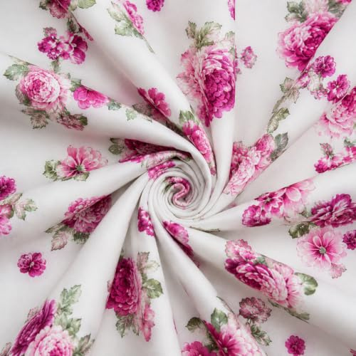 Rosenstoff Meterware 2 m Blumenstoff bedruckt Nähen Deko DIY