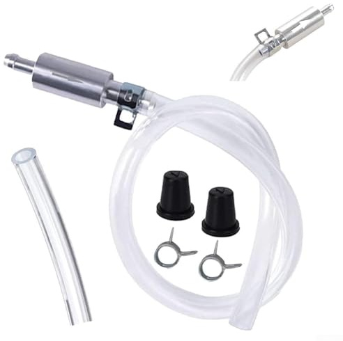 Eawfgtuw Brake Bleeder Kit with One-Way Check Valve Hose for Efficient Brake and Clutch Bleeding, Compatible with Cars and Motorcycles, Includes Metal Clips(1)