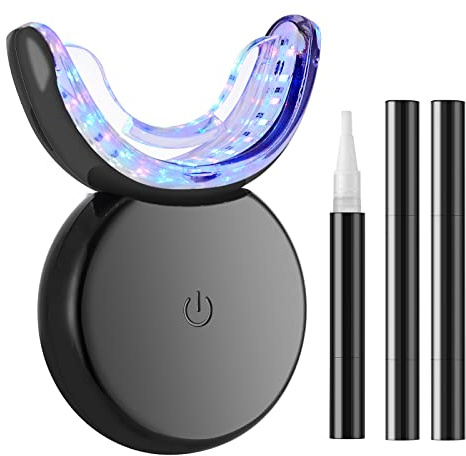 Shynova Kit Sbiancante Denti Professionale - Teeth Whitening Kit con Lampada LED - Elimina le Macchie in 16 Minuti - Senza Sensibilità e Sbiancamento Denti a Casa