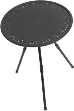 iplusmile Table de Camping Ronde Pliable, Foldable Table Compacte, Hauteur Réglable 42-51cm, Structure Stable, pour Camping et Barbecues