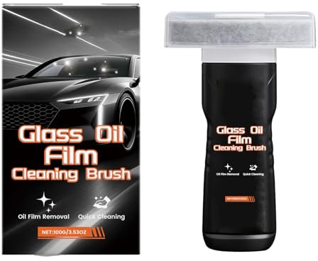 Spazzola per la pulizia della pellicola d'olio per auto - spazzola speciale perr rimuovere la pellicola d'olio e lo sporco finestrini 'auto | Per una migliore visibilità e chiarezza del parabr