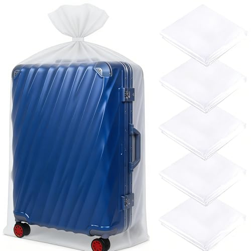 KOXXIAMOQ 6 PcsSac Plastique Transparent Extra Larges, 100 x 152 cm Grande Sac Plastique Grand Sac de Rangement Transparent pour Rangement de Valises Bagages Meubles Couettes Chaises Vêtements