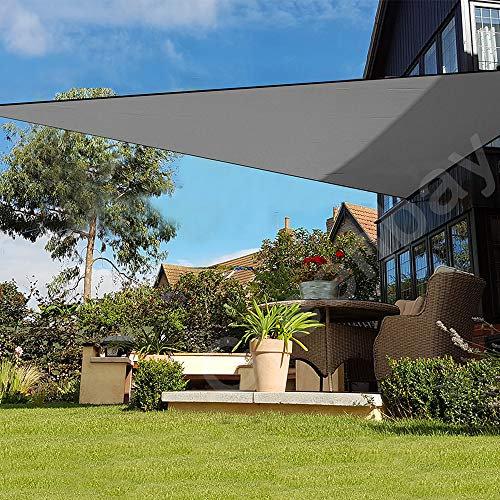 Green Bay Sun Shade Sail Awning Canopy UV Block Triangle Anthracite 3x3x3m