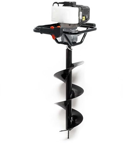 Wiltec Mototrivella a Benzina, Motore a 2 Tempi 1,9 CV 1,4kW 52ccm, con Punta elicoidale Ø300mm