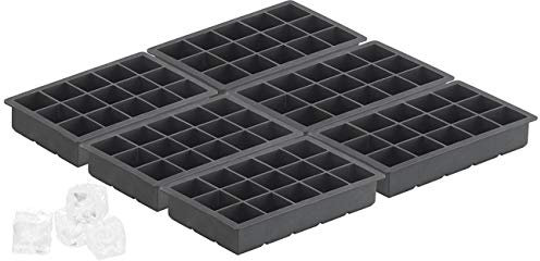 PEARL Silikon-XL-Eiswürfelform: Silikon Eiswürfelform für 15 kleine Würfel 3x3x3cm, 6er Set je 500ml (Form für Eiswürfel, Riesenwürfel-Eisform, große)