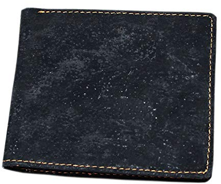 Boshiho Cork Wallet, RFID Blocking Vegans Wallet for Men & Women Slim Design Bifold Purse with Coin Pocket Card Slots Eco Friendly Vegetarian Gift (Black)