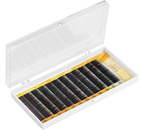 12Pcs natürliche falsche Augenbraue, gefälschter Augenbrauen Vergrößerer der Verlängerungs 3D, einzelnes wiederverwendbares künstliches Augenbrauen Licht Faser Augenbrauen Schwarzes(9mm)