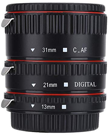 Sxhlseller Obiettivo Adattatore Macro, Set di Anelli per Tubo Adattatore per Obiettivo con Estensione Macro, Anello Obiettivo EF per Fotocamera con Messa a Fuoco Automatica, per