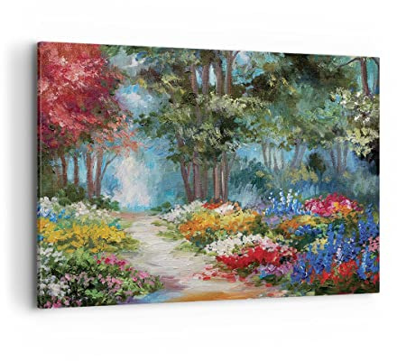 Lienzos decorativos 100x70cm Cuadro Sobre Lienzo Moderno Impresionismo Naturaleza Bosque Grande Dormitorio Cocina Cuadros Pared Imágenes Cuadros Decoracion Salon Wall Art Prints Decor AA100x70-4271